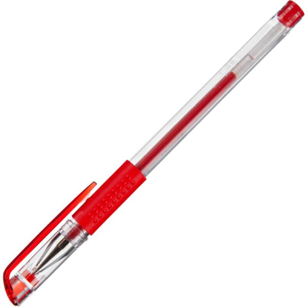 Ручка гелевая неавтоматическая Deli красная (толщина линии 0.35 мм)