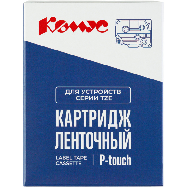 Картридж Комус TZE-461 для принтера этикеток Brother (36 мм х 8 м, цвет  ленты красный, шрифт черный)