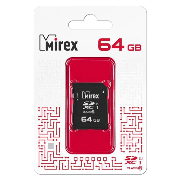 Карта памяти 64 ГБ microSDХC Mirex 13612-MC10SD64 Class 10 UHS-I U1