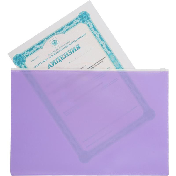 Папка-конверт на молнии Attache А4 180 мкм (8 штук в упаковке)