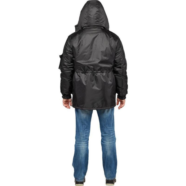 Куртка рабочая зимняя мужская (куртка охранника) з42-КУ черная (размер  44-46, рост 182-188)