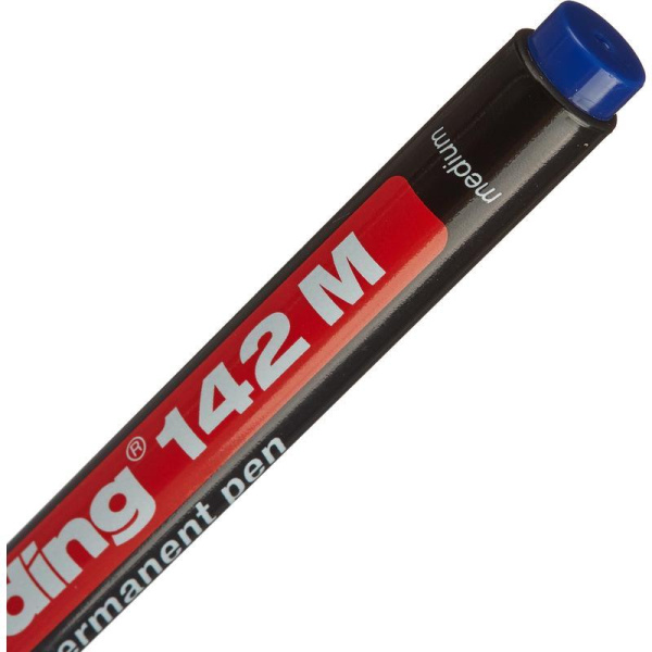 Маркер перманентный Edding 142/3 М синий (толщина линии 1 мм) круглый наконечник