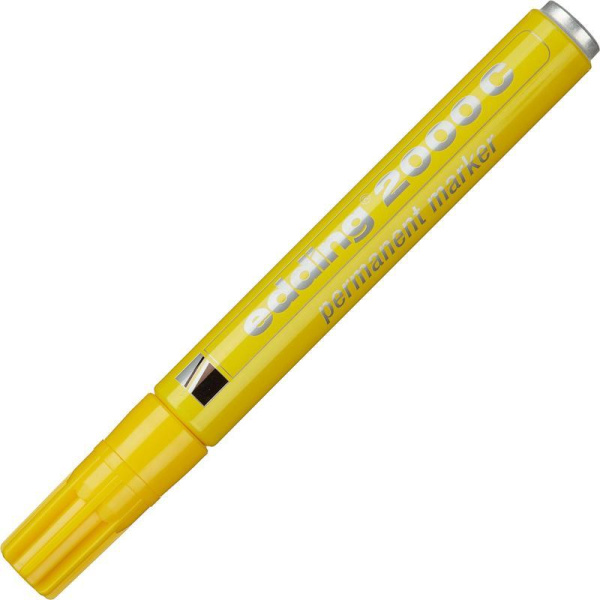 Маркер перманентный Edding 2000C/5 желтый (толщина линии 1,5-3 мм) круглый наконечник металлический корпус