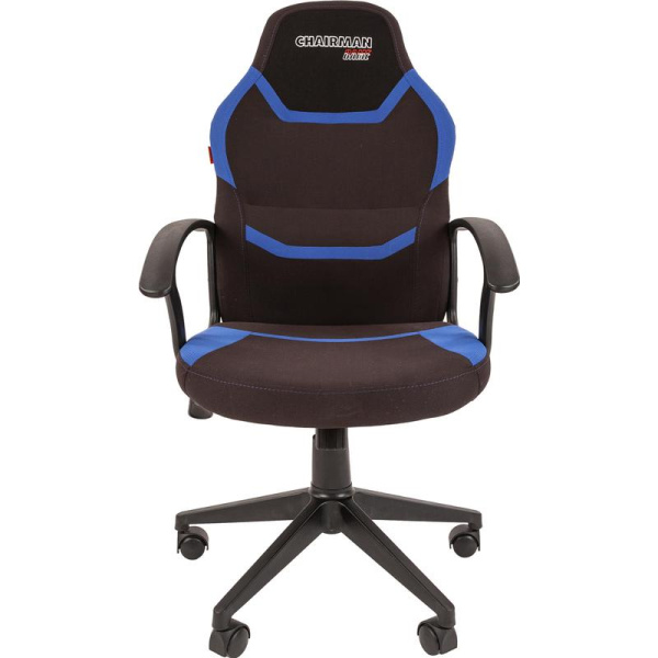 Кресло игровое Chairman Game 9 синее/черное (ткань, пластик)