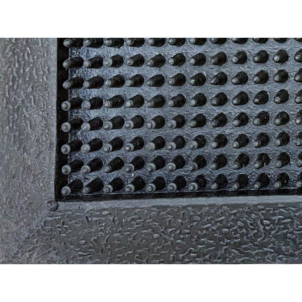 Коврик входной грязезащитный резиновый 80х120 см черный