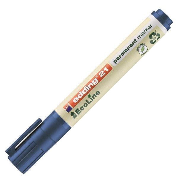 Маркер перманентный Edding Eco E-21/3 синий (толщина линии 1,5-3 мм)