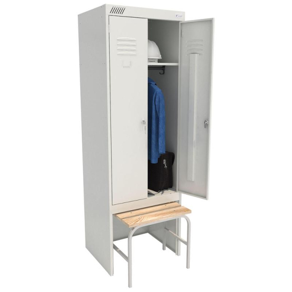 Шкаф для одежды металлический ШРК 22-600 ВСК 2 отделения
