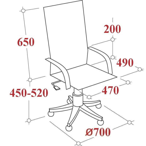 Кресло для руководителя Easy Chair 679 TR черное (рециклированная кожа, металл)