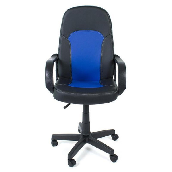 Кресло для руководителя Parma синее/черное (искусственная кожа, пластик)