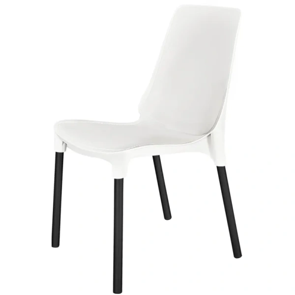 Стул обеденный Sheffilton SHT-S75 белый/чёрный муар (пластик, металл) Стул обеденный Sheffilton SHT-S75 белый/чёрный муар (пластик, металл)