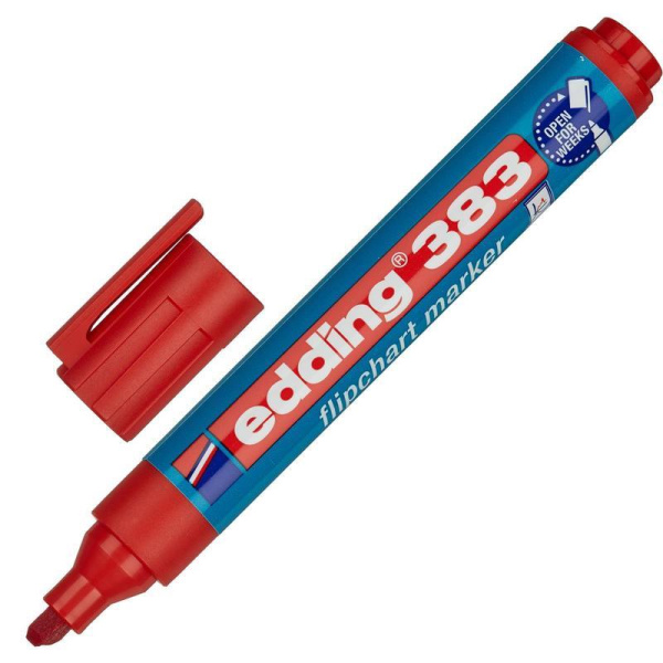 Маркер для бумаги для флипчартов Edding E-383 4 цвета (толщина линии 1-5 мм) скошенный наконечник