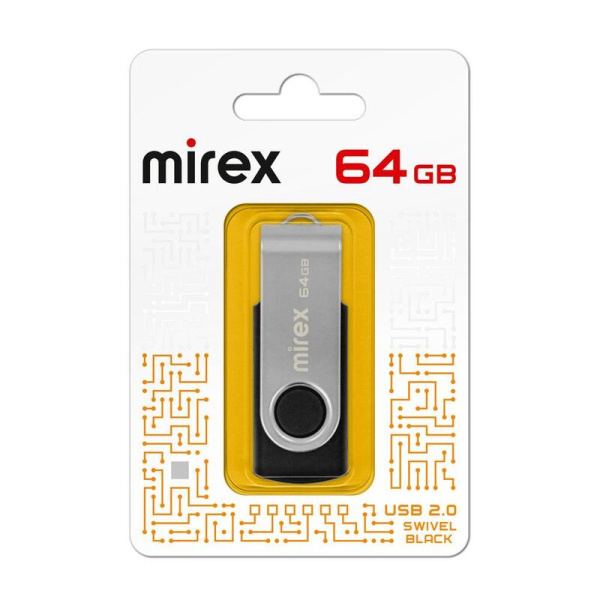 Флешка USB 2.0 64 ГБ Mirex Swivel (13600-FMURUS64)