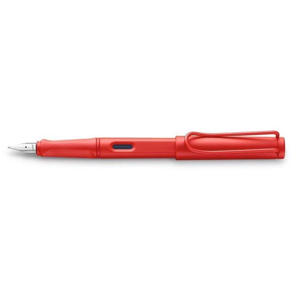 Ручка перьевая Lamy safari цвет чернил синий цвет корпуса красный  (артикул производителя 4036366)