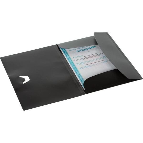 Папка на резинке Attache Digital А4+ пластиковая черная (0.45 мм, до 200 листов)