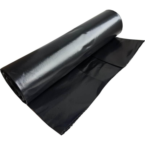 Мешки для мусора на 120 литров Luscan черные (ПВД, 80 мкм, в рулоне 10  штук, 70x110 см)