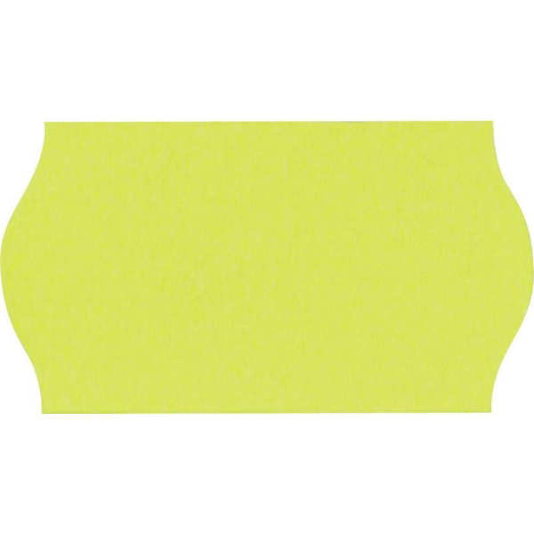 Этикет-лента волна желтая 22х12 мм (10 рулонов по 1000 этикеток)