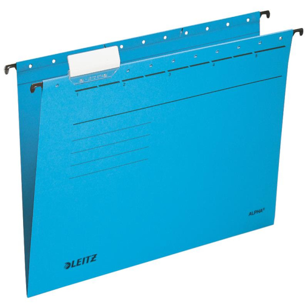 Папка подвесная Leitz Alpha Стандарт А4 до 320 листов синяя (1 штука в упаковке)