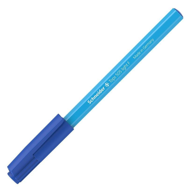 Ручка шариковая Schneider Tops 505 F Light синяя (синий корпус, толщина линии 0.5 мм)