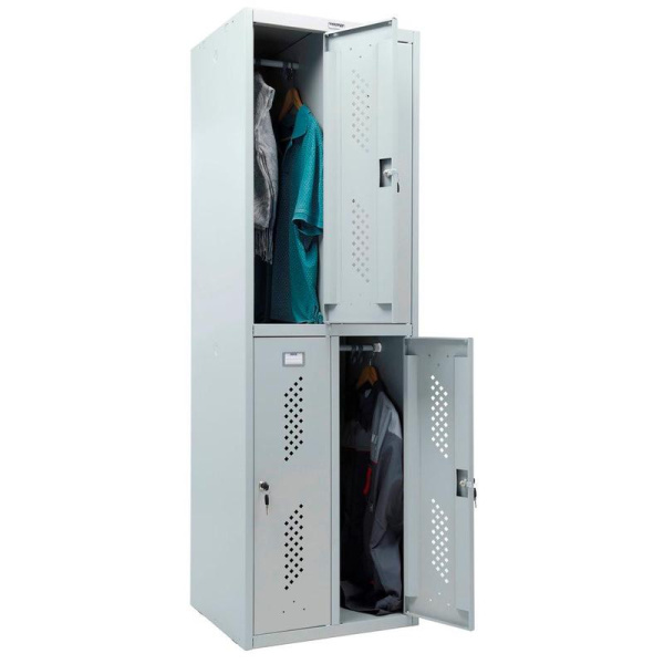Шкаф для одежды металлический Практик Стандарт LS-22 4 отделения