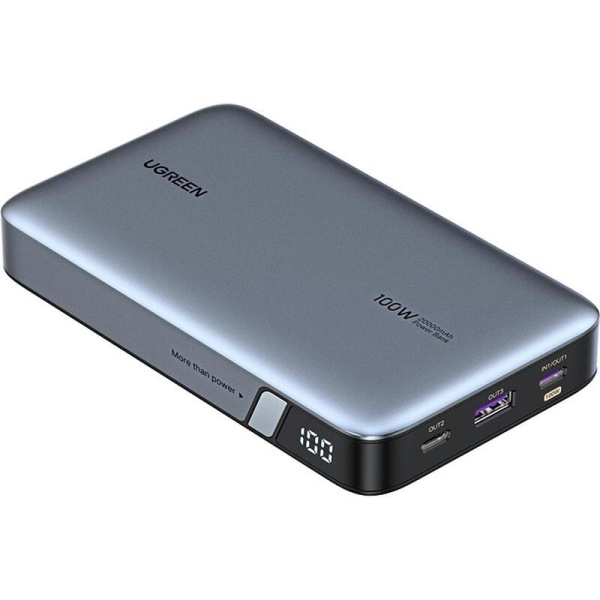 Внешний аккумулятор (power bank) Ugreen PB720 (20000 мАч, серый, 25188)