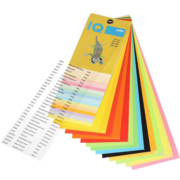 Бумага цветная IQ Color (А4, 80 г/кв.м, OPI74 розовый фламинго, 500 листов)