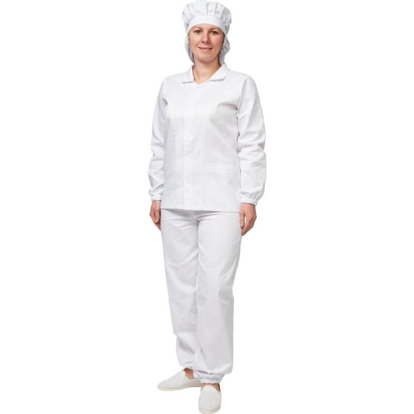 Куртка для пищевого производства женская у17-КУ белая (размер 44-46 рост 170-176)