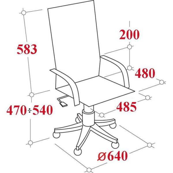 Кресло для руководителя Easy Chair 704 TL черное (натуральная кожа с компаньоном, металл)