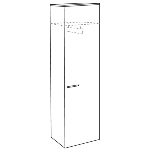 Шкаф для одежды Вектор КВ68 (честерфилд светлый, 566х400х2052 мм)