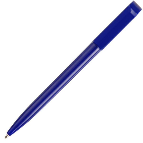 Ручка шариковая одноразовая автоматическая Миллениум синяя (синий корпус, толщина линии 0.7 мм)
