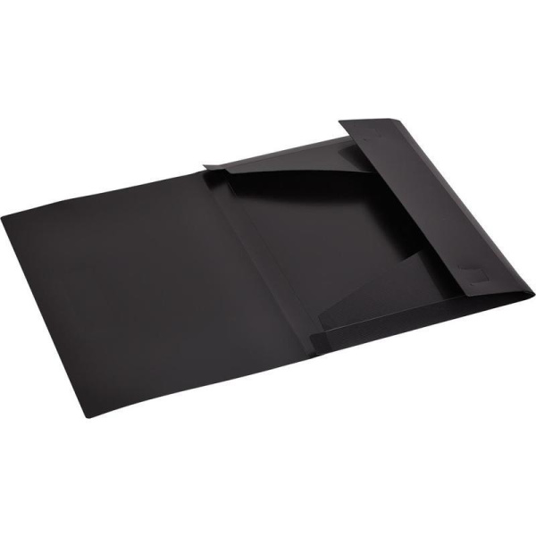 Папка-короб на резинках Attache А3 пластиковая черная (0.8 мм, до 300 листов)
