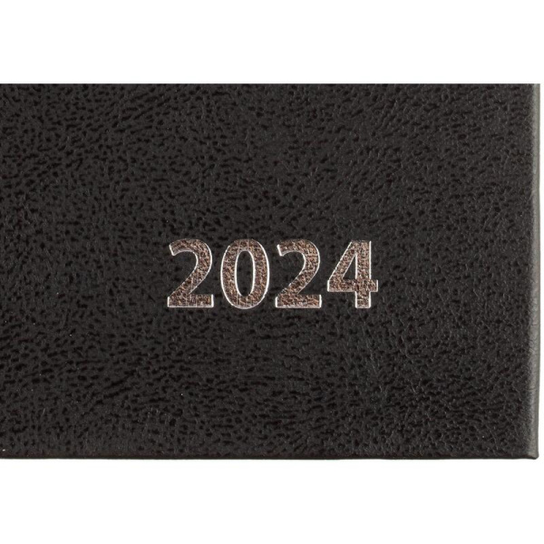 Ежедневник датированный 2024 Attache Economy бумвинил А5 160 листов  черный