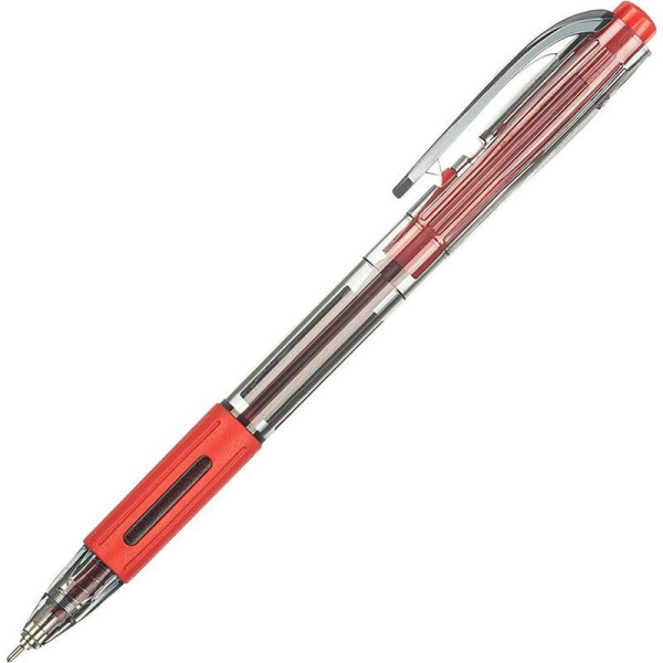 Ручка шариковая одноразовая масляная автоматическая Unimax Fab GP красная (толщина линии 0.5 мм)