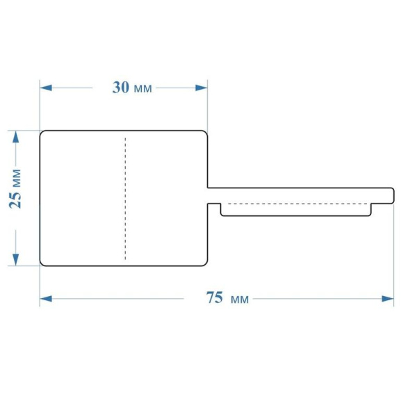 Этикетки Vell PR-2530-45WE-100A/T для принтера этикеток Puty (25 мм x 30  мм,  цвет ленты белый, шрифт черный)