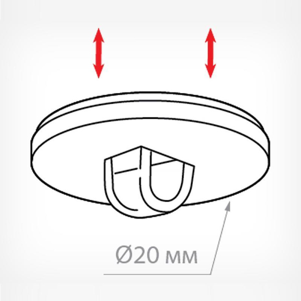 Крепление круглое потолочное на двухсторонней клейкой ленте MBR (50 штук в упаковке)