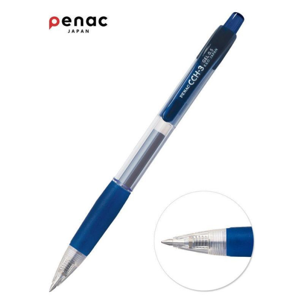 Ручка гелевая автоматическая Penac CCH-3 Gel синяя (толщина линии 0.3  мм)