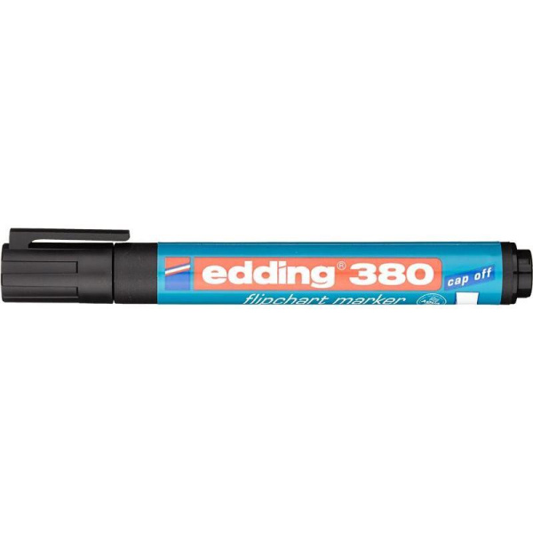 Маркер для флипчартов Edding E-380/1 cap off, черный, 2,2 мм