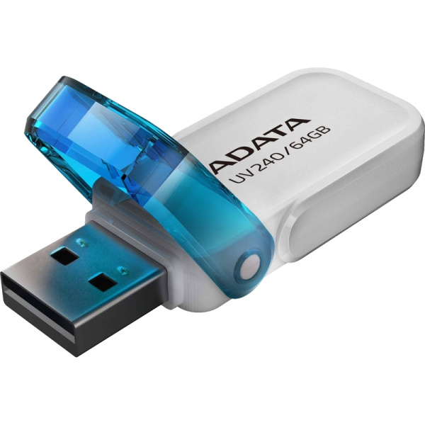 Флешка USB 2.0 64 ГБ Adata UV240 (AUV240-64G-RWH)