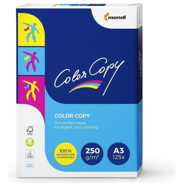 Бумага для цветной лазерной печати Color Copy (А3, 250 г/кв.м, 161% CIE, 125 листов/пач., 7 пач./кор.)