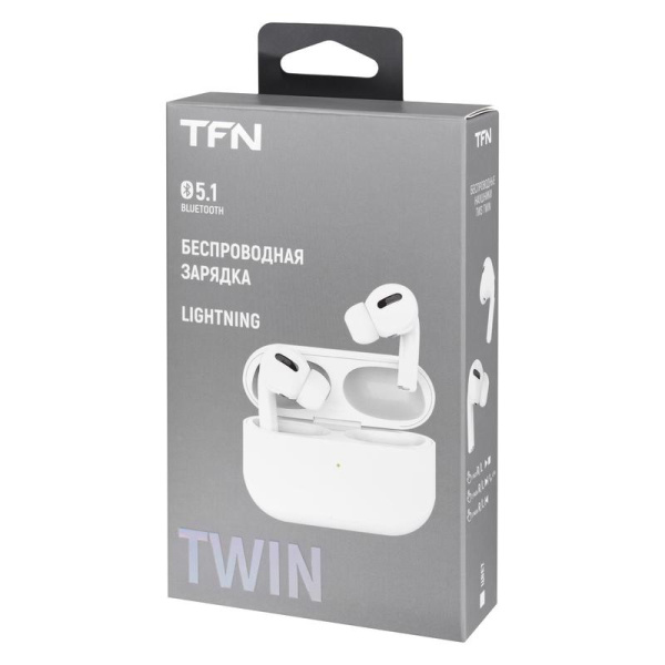 Наушники беспроводные TFN Twin белые (TFN-HS-TWS018WH)
