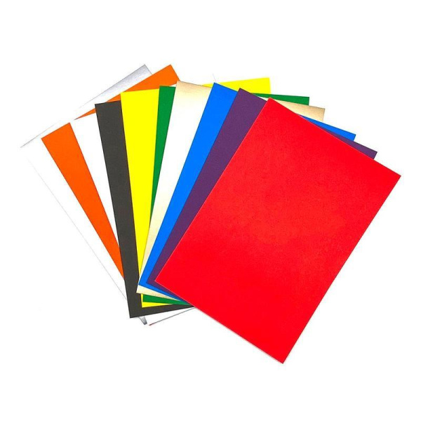 Набор цветной бумаги и картона Апплика (А4, 20 листов, 10 цветов, офсетная, золотая/серебряная)