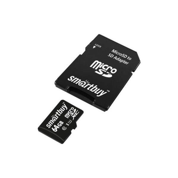 Карта памяти 64 ГБ microSDXC SmartBuy SB64GBSDCL10-01 Class 10