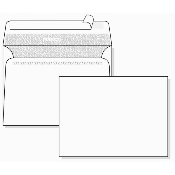 Конверт почтовый Garantpost С5 (162x229 мм) белый удаляемая лента (1000 штук в упаковке)