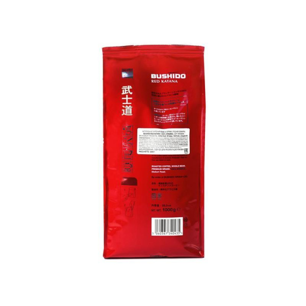 Кофе в зернах Bushido Red Katana 100% арабика 1 кг