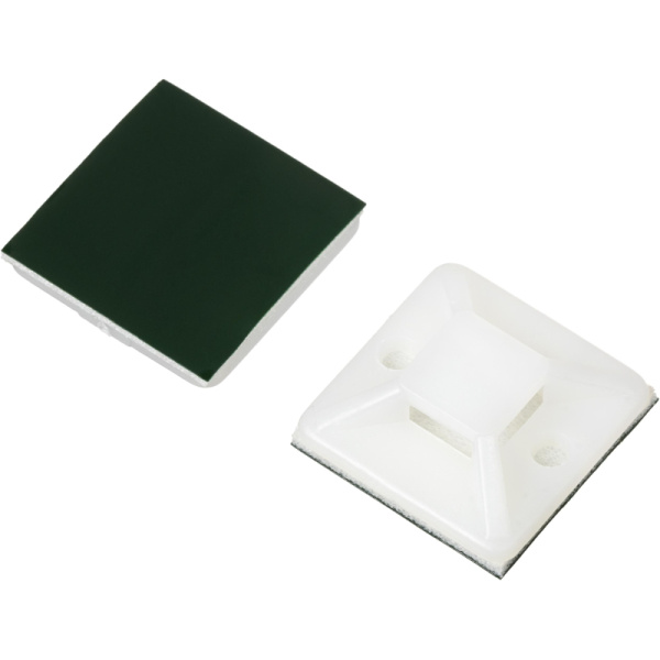 Площадка для стяжки (хомута) BigTech белая 20 штук в упаковке  (BT-CTP-20-20-W) Площадка для стяжки (хомута) BigTech белая 20 штук в упаковке  (BT-CTP-20-20-W)