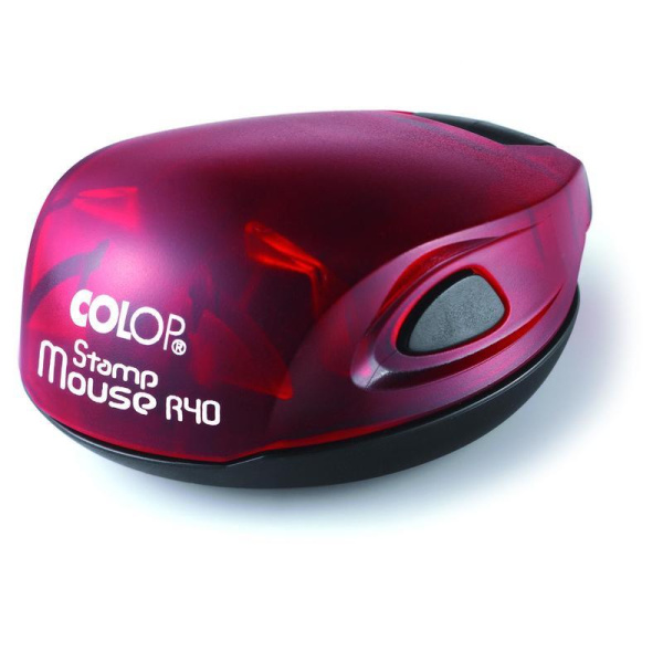 Оснастка для печати круглая Colop Stamp Mouse R40 40 мм с крышкой  красная