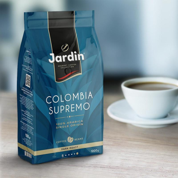 Кофе в зернах Jardin Colombia supremo 100% арабика 1 кг