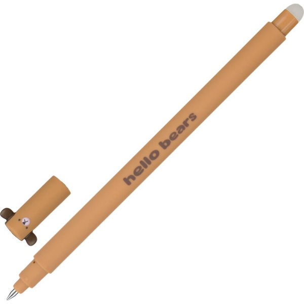 Ручка гелевая со стираемыми чернилами M&G Hello Bears синяя  (толщина линии  0.35 мм)