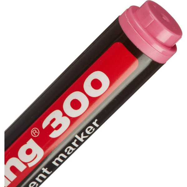 Маркер перманентный Edding 300/9 розовый (толщина линии 1,5-3 мм) круглый наконечник
