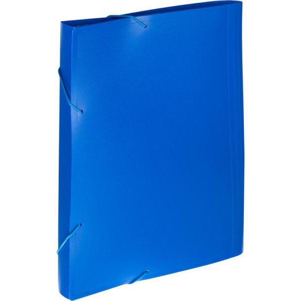 Папка на резинках Attache А4 30 мм пластиковая до 200 листов синяя  (толщина обложки 0.7 мм)