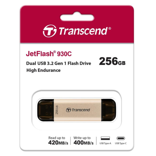 Флеш-память USB 3.2 Gen1 256 Гб Transcend JetFlash 930C (TS256GJF930C)